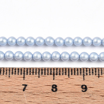 Baking Paint Pearlized Glass Pearl Bead Strands HY-N002-3mm-C04-1