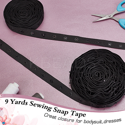 Plastic Snap Button Tape Trim Polyester Ribbons DIY-WH0632-31A-1