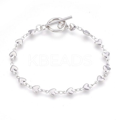 Tarnish Resistant 304 Stainless Steel Link Chain Bracelets LS-BJEW-P237-30P-1