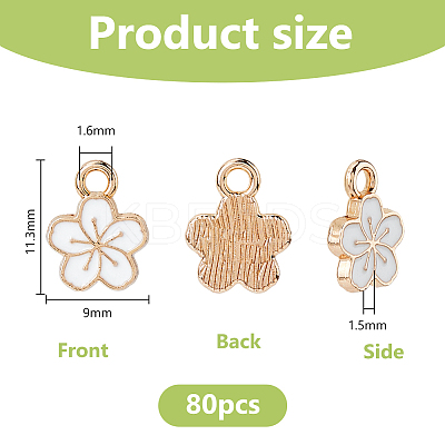 80Pcs Alloy Enamel Charms ENAM-DC0002-17A-1