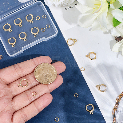 20Pcs Brass Hoop Earring Findings KK-BBC022-09B-1