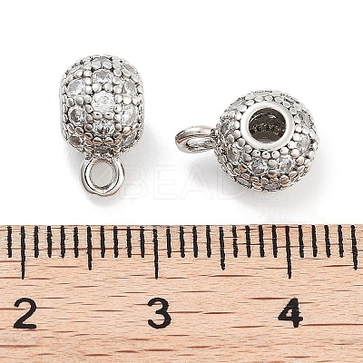 Brass with Cubic Zirconia Pendants KK-P271-09P-1