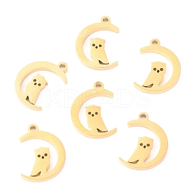 304 Stainless Steel Charms STAS-O142-40G-1
