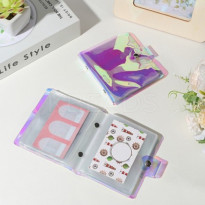 2Pcs PVC Mini Photocard Holder Book AJEW-SP0002-20B-01-1