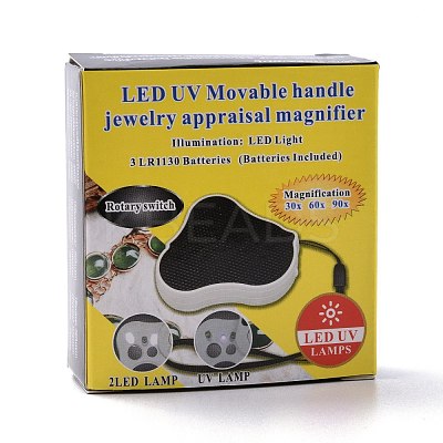30X 60X 90X Illuminated Loupe Magnifiers AJEW-M031-06P-1