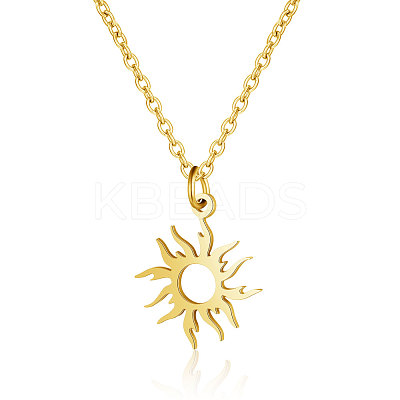 201 Stainless Steel Pendant Necklaces LS-NJEW-T009-JN122-40-2-1