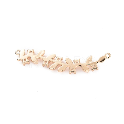 Brass Pave Clear Cubic Zirconia Connector Charms ZIRC-K088-08KCG-1