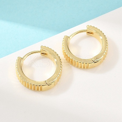 Brass Hoop Earrings EJEW-D348-22G-1