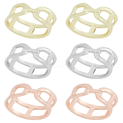 6Pcs 3 Colors Alloy Scarf Clips Brooches AJEW-LP0002-19-1