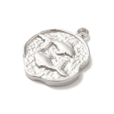 304 Stainless Steel Pendants STAS-B074-08P-02-1