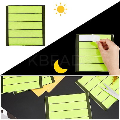 8 Sheets 2 Colors Waterproof PVC Plastic Reflective Stickers DIY-GA0004-04-1