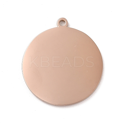 Ion Plating(IP) 304 Stainless Steel Mirror Polished Finish Stamping Blank Tag Pendants STAS-K270-41RG-1