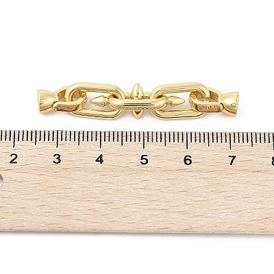 Brass Micro Pave Cubic Zirconia Fold Over Clasps KK-U059-07G-1