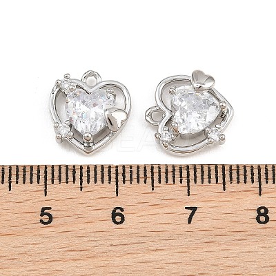 Brass Pave Clear Cubic Zirconia Charms CU-CBA8124-01B-P-1