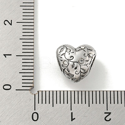 304 Stainless Steel Rhinestone European Beads STAS-U005-07P-1