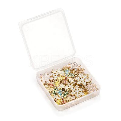 24Pcs 4 Style Alloy Enamel Pendants FIND-LS0001-10-NR-1