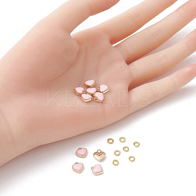 Heart Alloy Enamel Charms ENAM-YW0002-85C-1