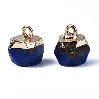 Assembled Synthetic Bronzite and Lapis Lazuli Charms G-N330-47A-1