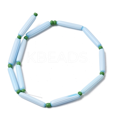 Handmade Lampwork Chevron Beads LAMP-Z019-01-01-1