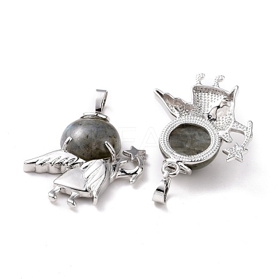 Natural Labradorite Pendants G-F573-A20-1