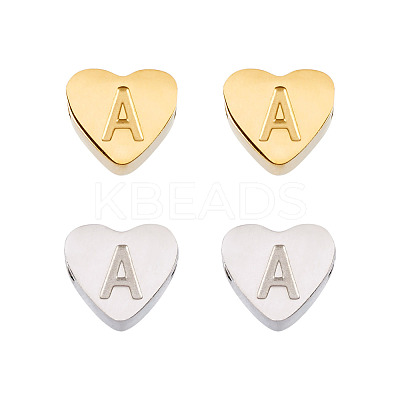 4Pcs 2 Colors Stainless Steel Beads STAS-TA0002-72A-1