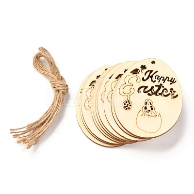 DIY Egg Shape Handmade Hollow Out Graffiti Wood WOOD-G007-01A-1