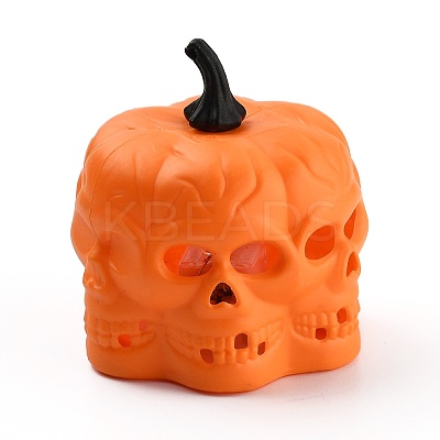 Halloween Resin LED Pumpkin Jack-O'-Lantern Light AJEW-Z004-03B-1
