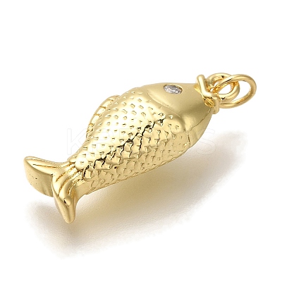 Rack Plating Brass Micro Pave Cubic Zirconia Pendants KK-I720-66G-1