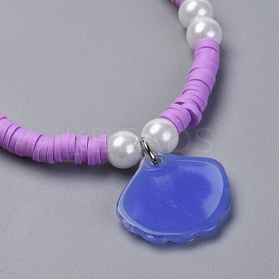 Handmade Polymer Clay Heishi Beads Kids Stretch Bracelets BJEW-JB04345-1