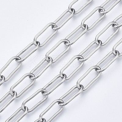 Tarnish Resistant 304 Stainless Steel Paperclip Chains CHS-N001-02P-1