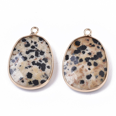 Natural Dalmatian Jasper Pendants G-T131-08G-1
