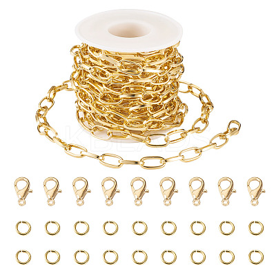 DIY Aluminium Cable Chain Necklace Making Kits DIY-TA0012-10-1