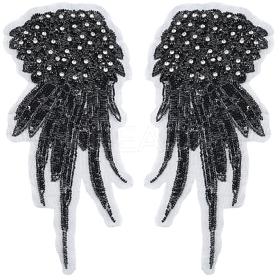 2Pcs 2 Styles Polyester Embroidery Sew on Appliques DIY-CY0001-02B-03-1