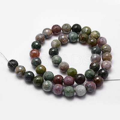 Natural Indian Agate Beads Strands G-G736-31-10mm-1