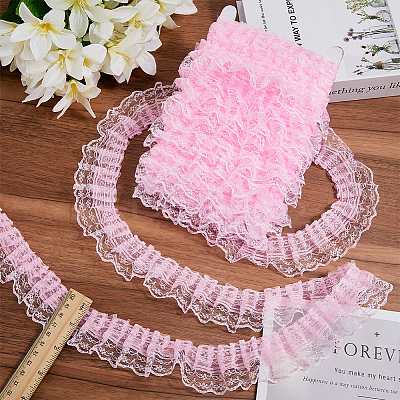 10M Polyester Pleated Lace Trim OCOR-CY0002-17A-1
