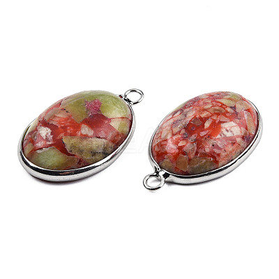 Assembled Peridot and Rose Quartz Pendants G-T111-01-1