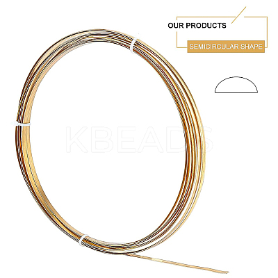 Half Round Brass Wire for Jewelry Making CWIR-WH0003-02-B-1