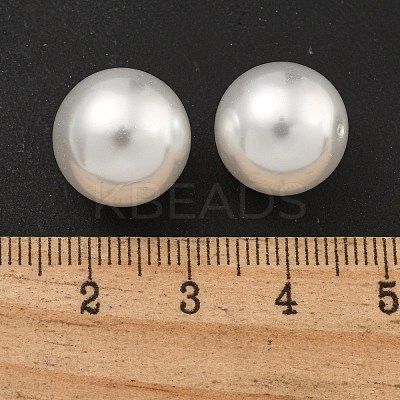 Baking Paint Pearlized Glass Pearl Round Beads HY-S004-01A-1
