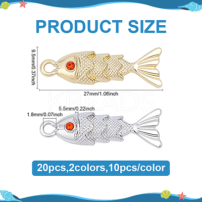 20Pcs 2 Colors Alloy Pendants FIND-ME0002-67-1