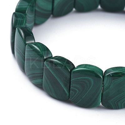 Natural Malachite Stretch Bracelets G-D0018-01-1