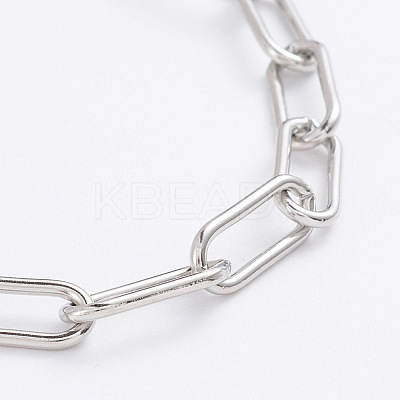 Tarnish Resistant 304 Stainless Steel Paperclip Chains X-STAS-I146-01P-1
