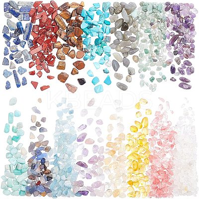 375G 15 Style Natural & Synthetic Gemstone Beads G-PH0001-40-1