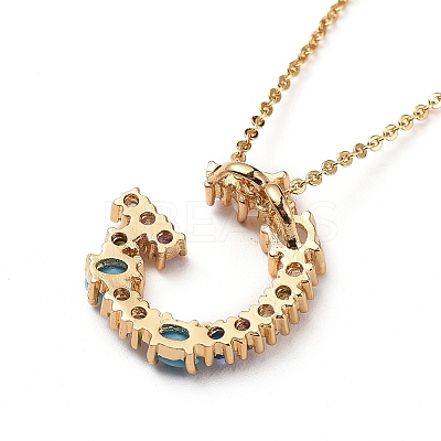 Letter Brass Initial Pendants Necklaces NJEW-JN02584-03-1