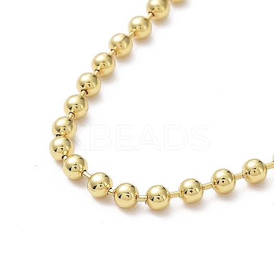 Rack Plating Brass Ball Chain Bracelets for Women LS-BJEW-G676-01A-G-1