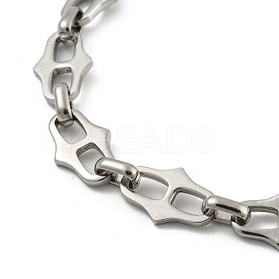 Non-Tarnish 304 Stainless Steel Link Chains Bracelets for Men & Women BJEW-D042-12P-1