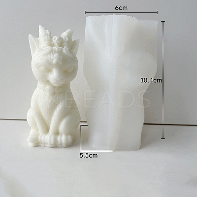 3D Egyptian Cat DIY Silicone Candle Molds PW-WG79989-01-1
