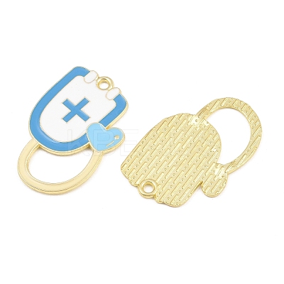 Medical Theme Alloy Enamel Pendants AL-CBA2919-03G-07A-1