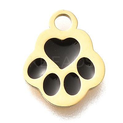 304 Stainless Steel Enamel Charms STAS-L022-466G-01-1