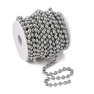 Tarnish Resistant 304 Stainless Steel Ball Chains CHS-A002B-6.0mm-1