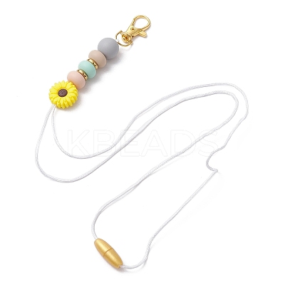 Alloy and Silicone and Stainless Steel Pendant Decorations HJEW-JM03021-03-1